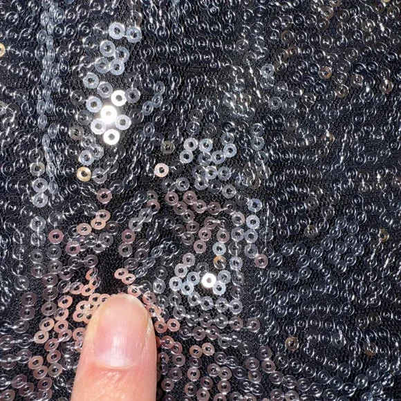 Gracia XL Silver Sequin Skirt Party‎ Cocktail Club NWT FLAW holiday costume - Picture 6 of 8